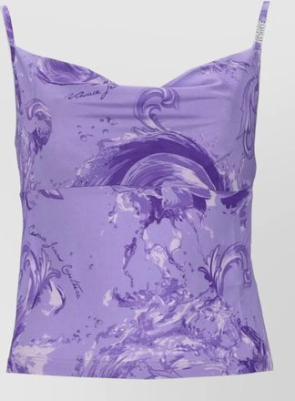 Versace Jeans Couture printed top adjustable straps fitted silhouette sleeveless