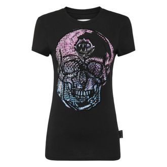 Philipp Plein Dames, Tops, Zwart, Maat: S Katoen