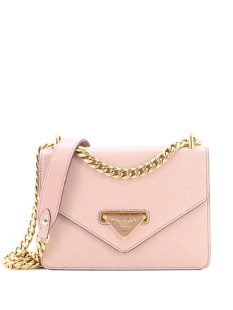 Prada Envelope Flap Chain Shoulder bag Saffiano Leather Small crossbody bag - Rosa