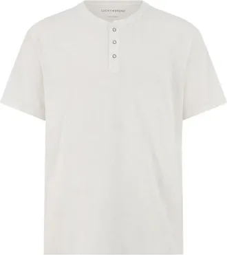 Lucky Brand Weekend Slub Cotton Henley in Bright White at Nordstrom, Size Xx-Large