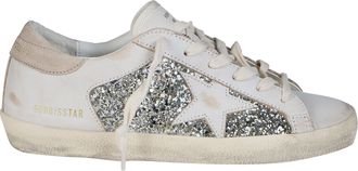 Golden Goose Super Star Glitter Leather Upper Suede Sneakers