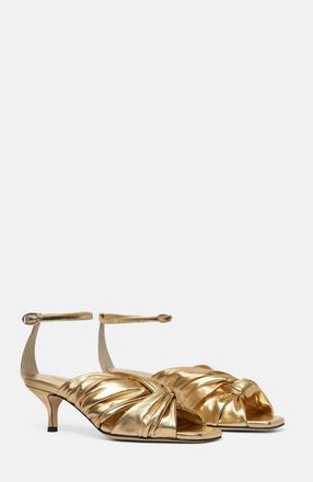 Scarosso Knot Sandals in Gold - Calf at Nordstrom, Size 37.5