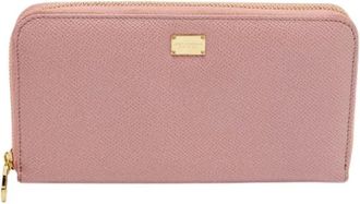 Dolce & Gabbana Pre-owned Wallets, female, Pink, Size: ONE SIZE Pre-owned Zip-Around Wallet