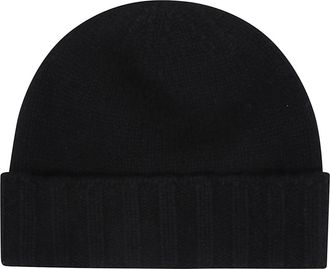 Drumohr Cashmere Beanie - Dames - Hoeden - Zwart - ONE Size - Kasjmier - Accessoires