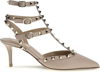 Valentino Garavani Gray Calf Leather Bos Taurus Womens Pumps