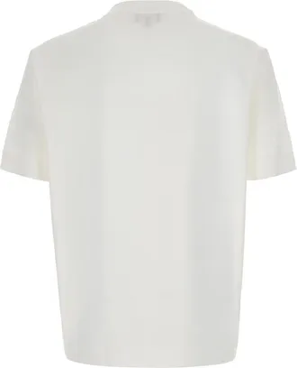 Emporio Armani Mens T-Shirt Round Neck White Cotton T-Shirts And Polos