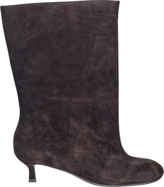 Elena Iachi Heeled Boots - Dames - Laarzen met Hak - Bruin - 37 EU - Leer - Schoenen