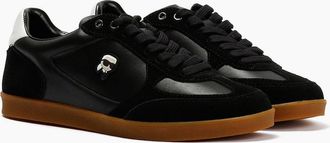 Karl Lagerfeld Womens Karl Lagerfeld Kandidate NFT Leather Womens Black Trainers - Size: 8