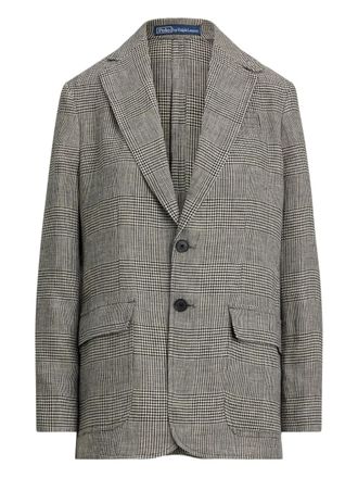 Polo Ralph Lauren checkered linen blazer - Grey