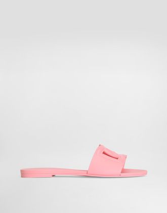Dolce & Gabbana Beachwear - Woman Slides And Mules Pink Rubber 35
