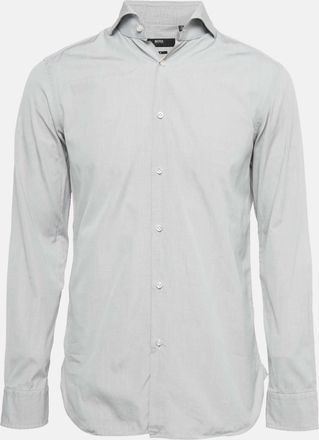 HUGO BOSS Boss By Hugo Boss Grey Checks Cotton Long Sleeve Shirt
