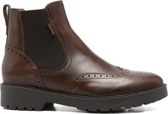 Nero Giardini elastic-panel leather boots - women - Rubber/Calf Leather/Fabric/Calf Leather - 39 - Brown