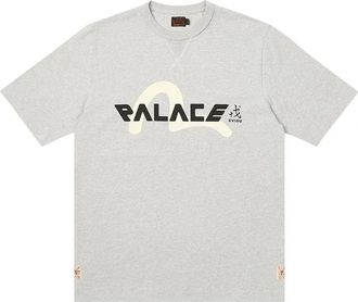 Palace x Evisu Logo T-shirt Grey Marl 2ESPAM4TS1153XXCTGRYH
