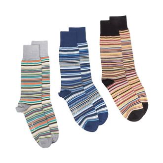 Paul Smith Set Of 3 Striped Socks - male - Paul Smith - Socks - Multicolor - ONE SIZE - Underwear