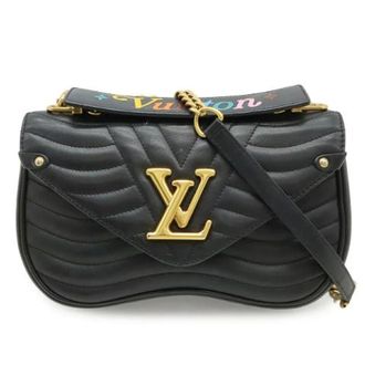 Louis Vuitton Pre-owned New Wave Chain Bag MM Leather - unisex - Louis Vuitton Vintage - Vintage Shoulder Bags - Black - ONE SIZE - Pre-owned
