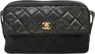 Chanel Pre-owned Leather chanel-bags - Dames - Vintage Schoudertas - Zwart - ONE Size - Vintage