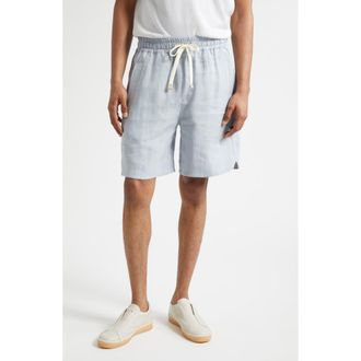 Eleventy Linen Shorts in 08N Zucchero at Nordstrom, Size 32