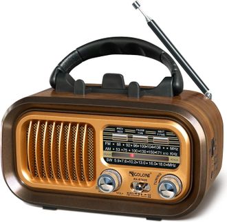OEM Radio Port&aacute;til, Vintage Bluetooth Fm/am (mw)/sw, Excelente Recepci&oacute;n, Reproductor De Mp3 Usb Sd Tf, Radio Alimentada Por Bater&iacute;a Y Red El&eacute;ctrica, Para