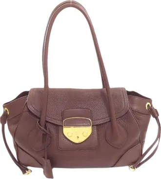 Prada Brown Leather Tote Bag (Pre-Owned)