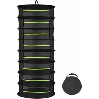OEM Secador De Hierbas De 8 Capas, Red De Secado Colgante De 60 Cm, Red De Secado Plegable Para Plantas Hidrop&oacute;nicas, Peces Y Malezas