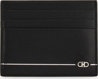 Ferragamo Men Gancini credit card holder Black