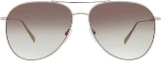 Longchamp Gradient Khaki Green Pilot Ladies Sunglasses LO139S 712 59