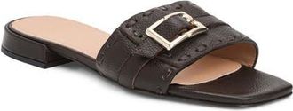 Bruno Magli Bellini Buckle Strap Slide Sandal in Brown Tumbled at Nordstrom, Size 10.5