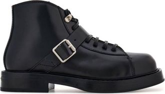 Ferragamo Gancini Ornament Ankle Boots, Size 7.5