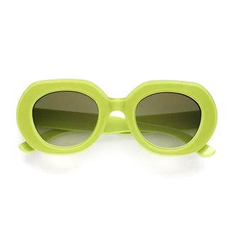 Emmanuelle Khanh Green Love Oval Sunglasses