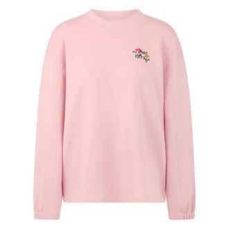 Marc Cain Langarm-Shirt mit Print - Dames - Sweatshirts - Roze - L - Polyester - Hoodies & sweatvesten