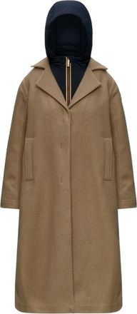 K-Way Jassen, Dames, Beige, S, Wol, Lana Wol Nylon Jas