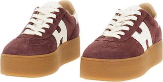 Hogan Red H698 Suede Sneakers