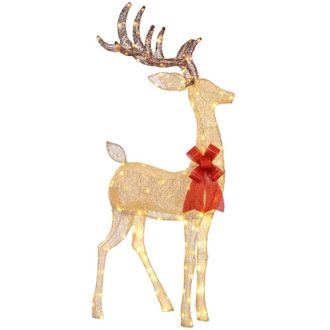 OUTSUNNY Luces de navidad 66x25x135 cm oro