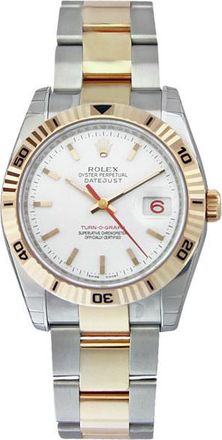 Rolex Pre-owned Rolex Oyster Perpetual Silver Dial Mens Watch 116261WSO
