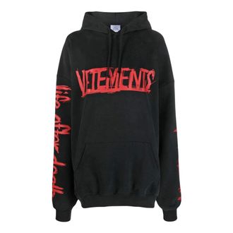 VETEMENTS Logo Cotton Sweatshirt with Hood