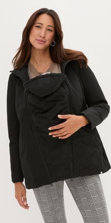 Bonprix Umstandsjacke BONPRIX, Damen, Gr. 40, schwarz, Obermaterial: 100% Polyester. Futter: 100% Polyester. Wattierung: 100% Polyester, unifarben, l&auml;ssig ges