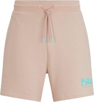 HUGO BOSS Cotton-terry shorts with new-season logo