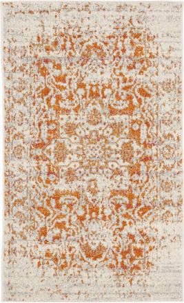 Safavieh Alfombra tradicional de polipropileno naranja/blanco, 122 x 183 cm