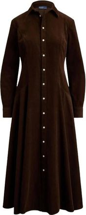 Ralph Lauren Dames, Jurken, Bruin, Maat: 2XS Corduroy