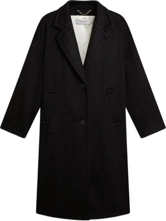 Golden Goose Single-Breasted Cocoon Jas - Dames - Mantel - Zwart - S - Wol - Jassen