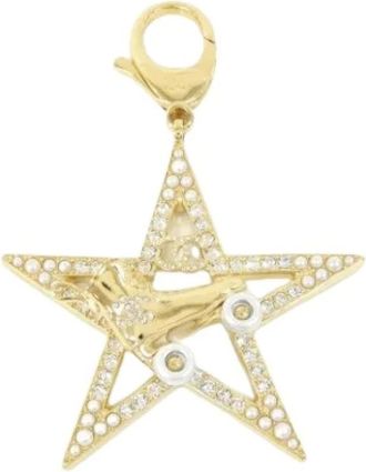 Chanel Pre-owned Accessories, female, Yellow, Size: ONE SIZE Pre-owned Abc666 Keyring