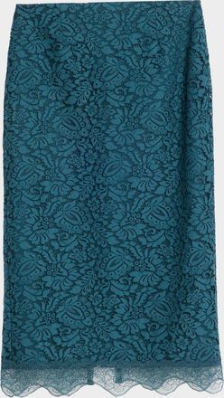 La Petite Robe Di Chiara Boni Suad Floral Lace Midi Skirt