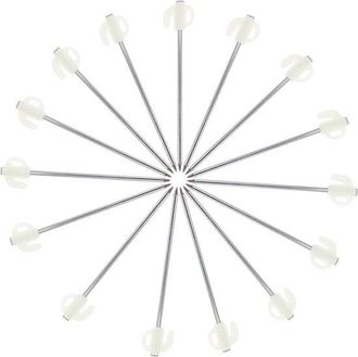 OEM 15 Estacas Luminosas Para Tiendas De Campa&ntilde;a De Exterior, Estacas Resistentes Para Toldos, Estacas Resistentes Cabezas Luminosas, Beige, Plata