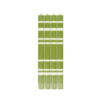 British Colour Standard Striped Dinner Candles - Set of 4 in Pistachio Green/pearl at Nordstrom