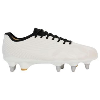 Canterbury Of New Zealand Mens Unisex Adult Stampede Groundbreak Pro Soft Ground Rugby Boots (White/Black) - Size UK 10.5