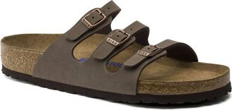 Birkenstock Womens Florida Soft Footbed Sandals In Mocha