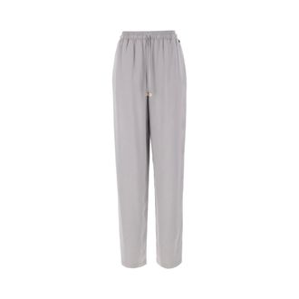 Elisabetta Franchi Sweatpants, female, Gray, Size: 2XL Straight Trousers