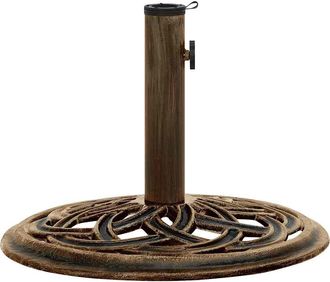 vidaXL Base De Sombrilla De Hierro Fundido Bronce 44x44x31 Cm Vidaxl