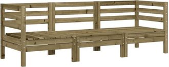 vidaXL Sof&aacute; De Jard&iacute;n De 3 Plazas Madera De Pino Impregnada Vidaxl