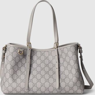 Gucci GG Emblem Small Tote Bag, Grey, GG Canvas